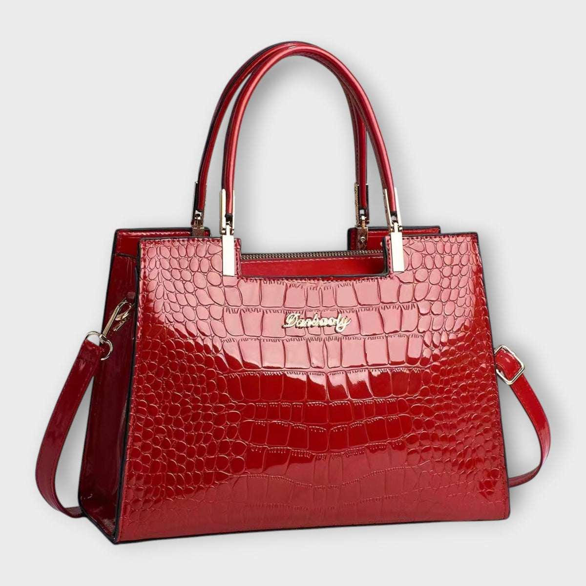 Erain | Croc-Effect Glossy Bag