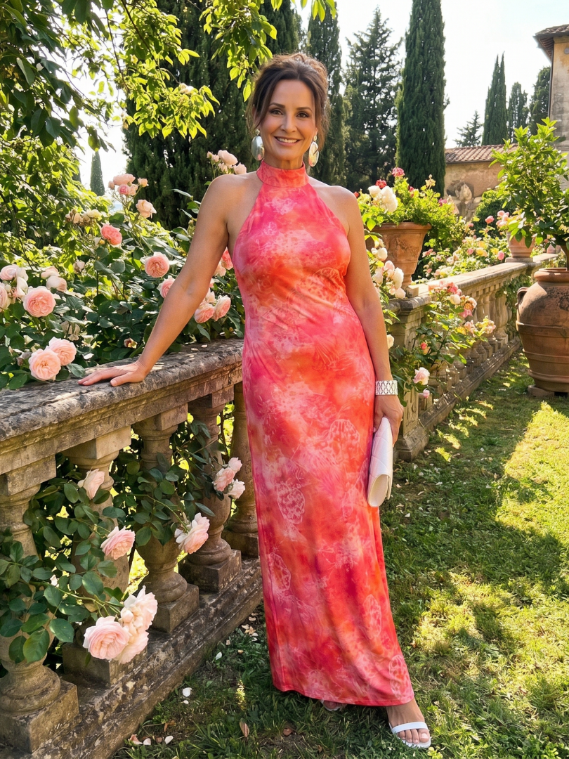 Marisol | Printed Halter Maxi Dress