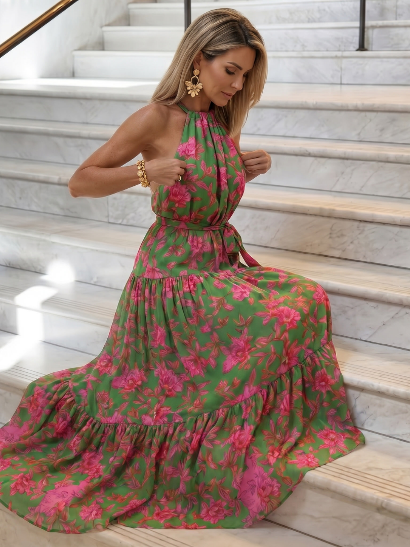 Rowen | Halter Neck Midi Dress