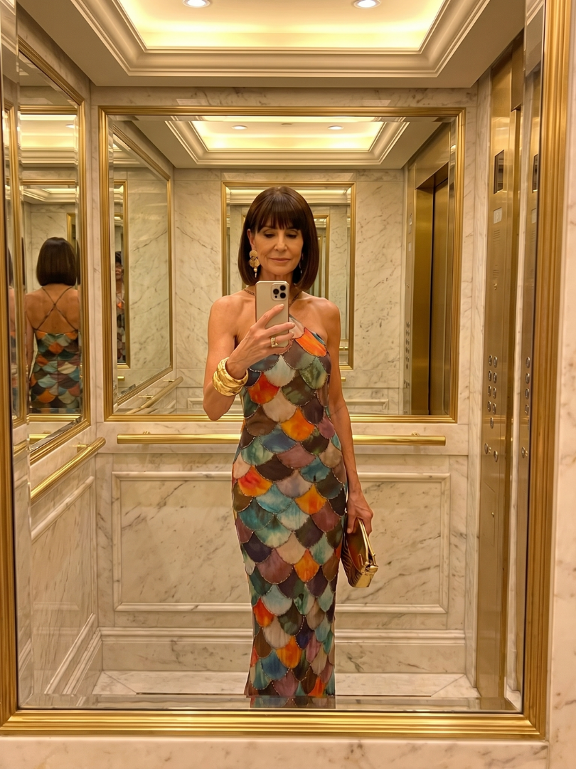 Larkin | Multicolor Scallop Maxi Dress