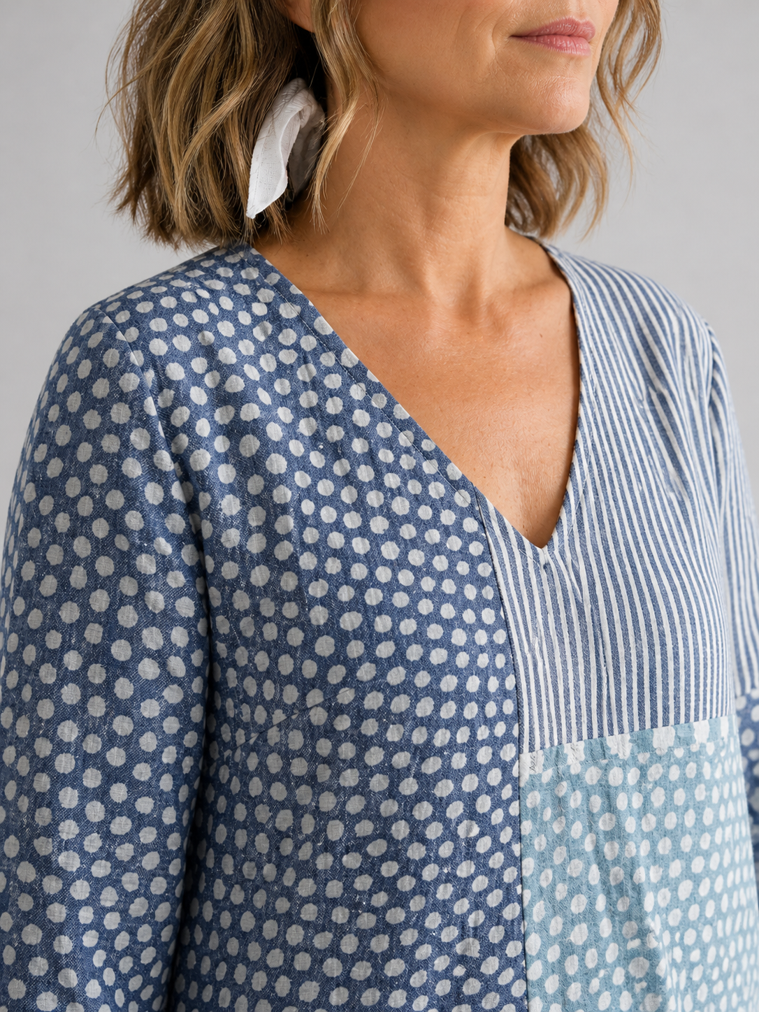 Doris | Abito midi patchwork