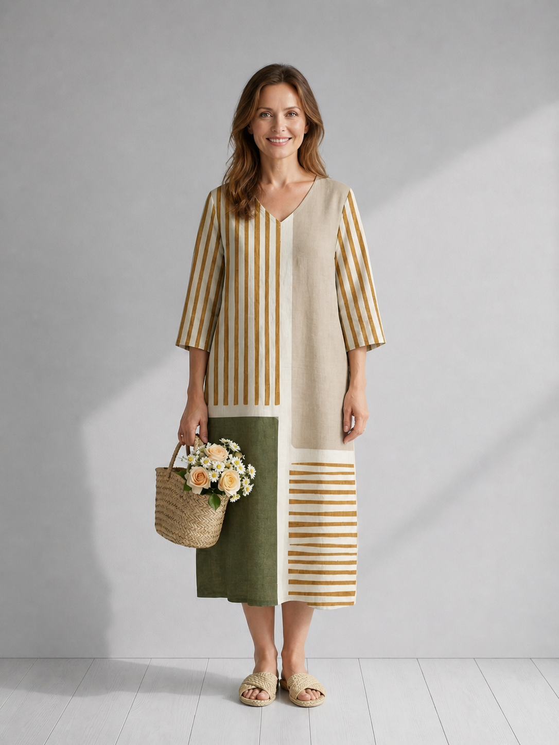 Christa | Abito midi a righe
