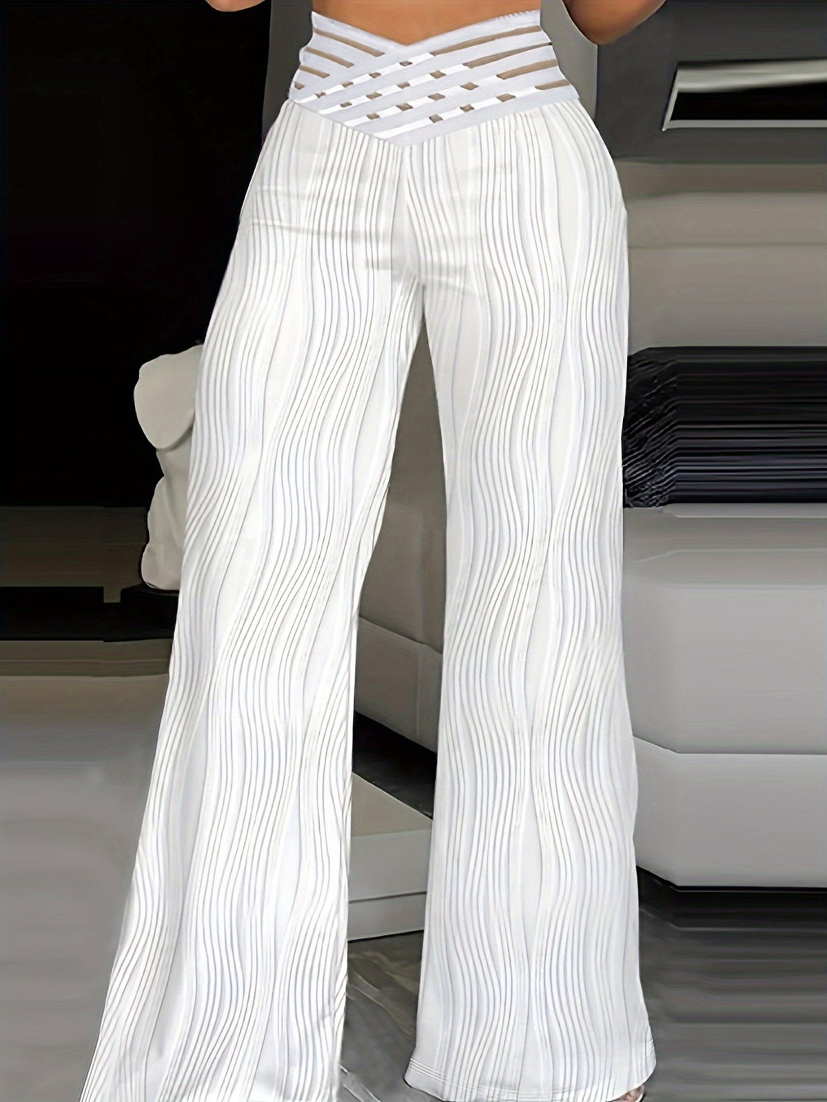 Margot | High Waisted Crisscross Trousers