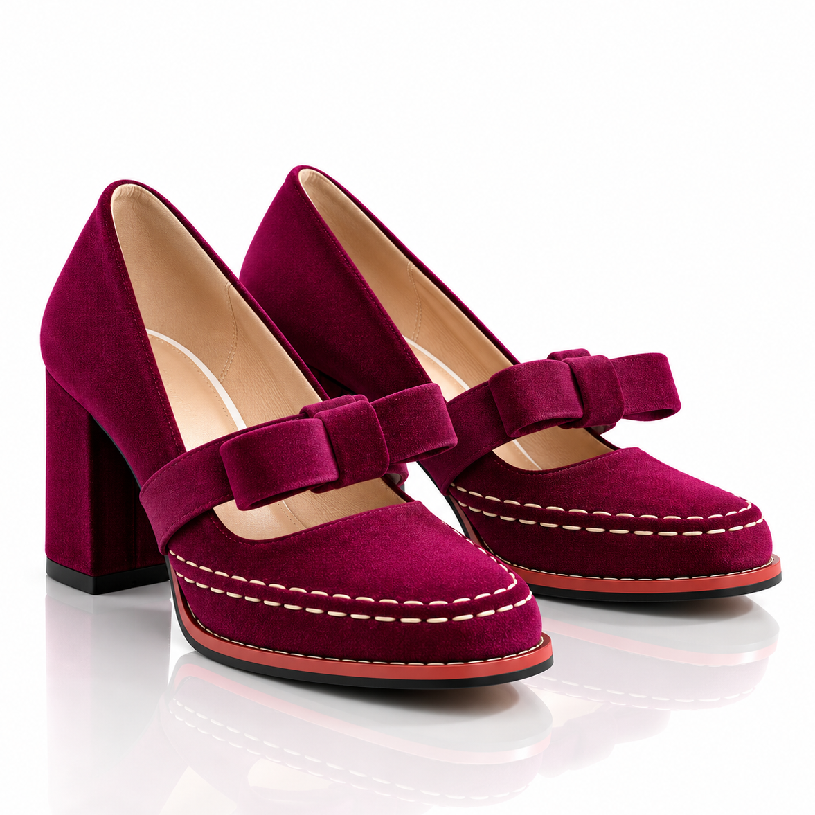 Bella Velvet Mary Jane Heels