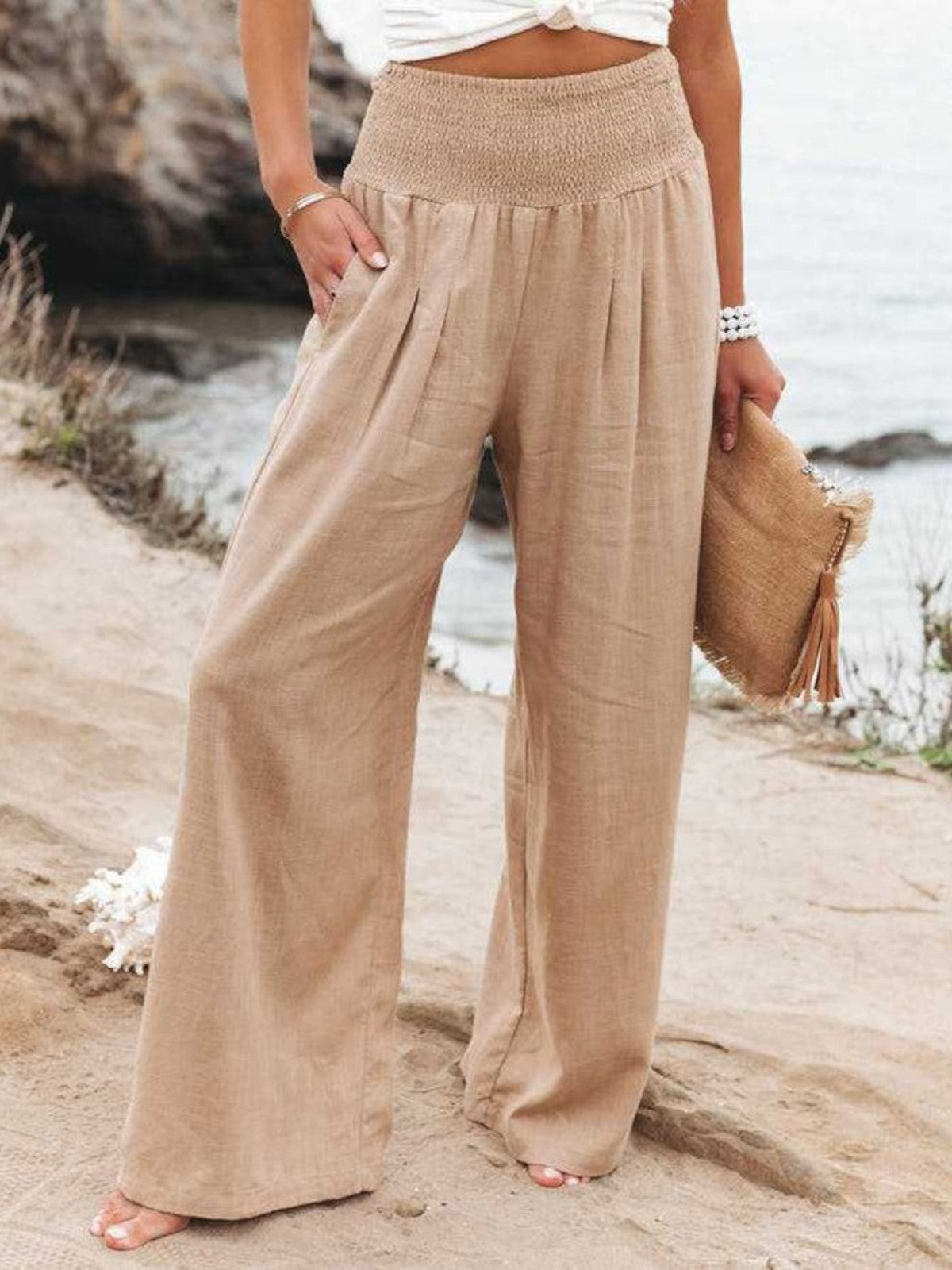 Thaliora | Relaxed Wide Leg Trousers