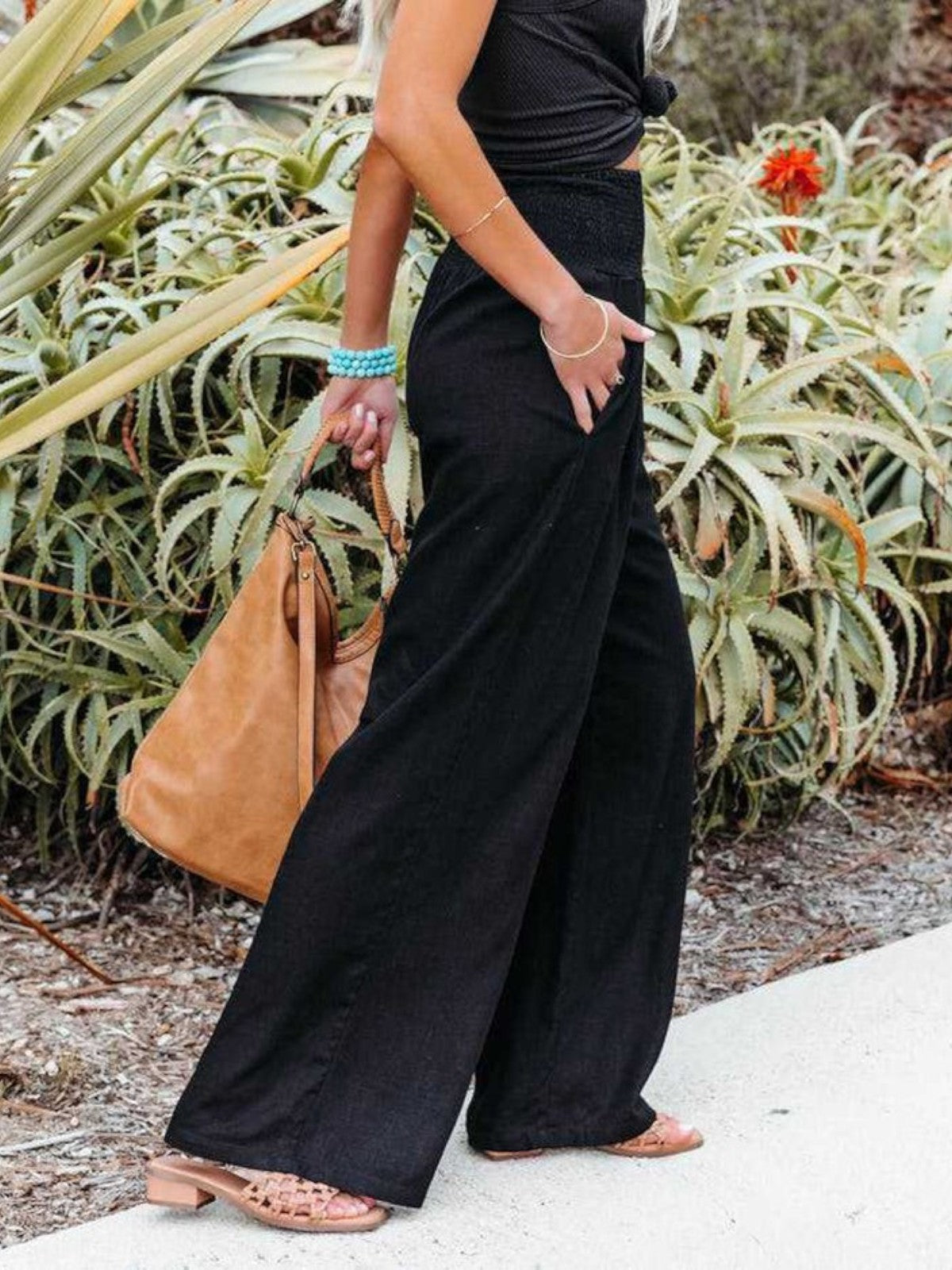 Thaliora | Relaxed Wide Leg Trousers