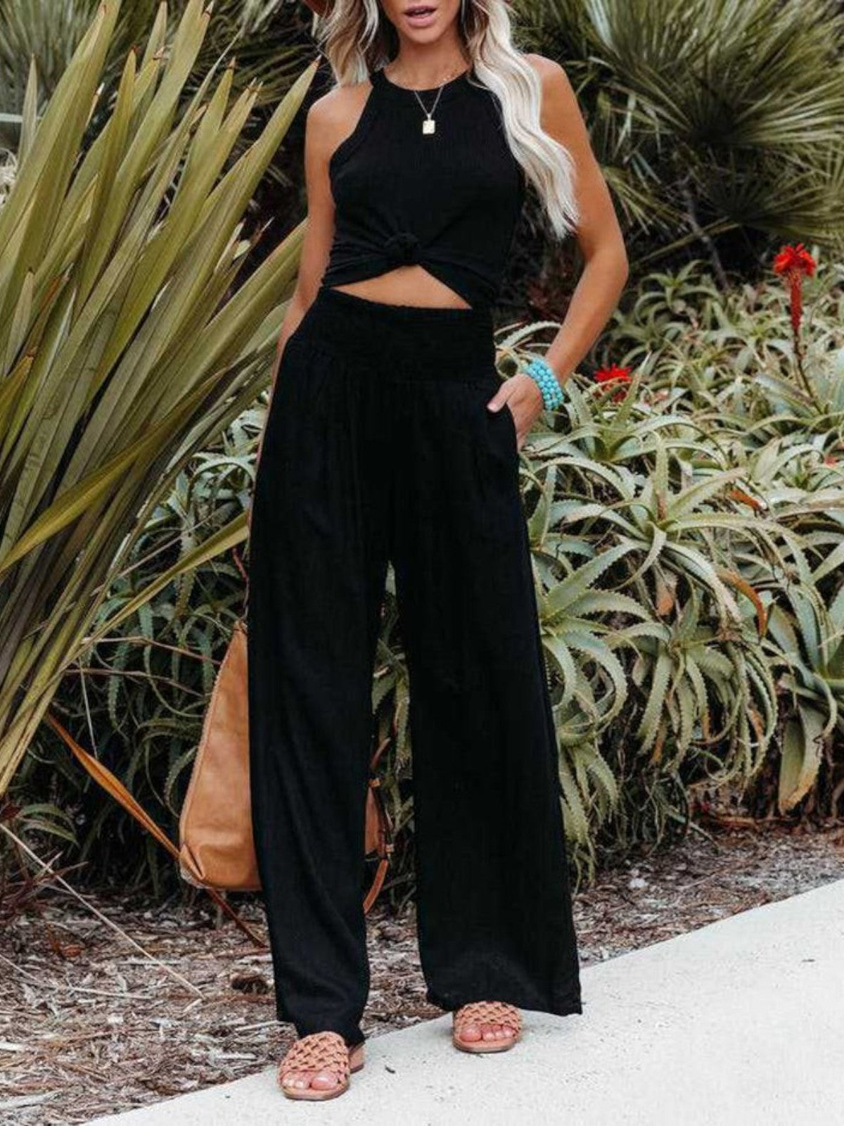 Thaliora | Relaxed Wide Leg Trousers