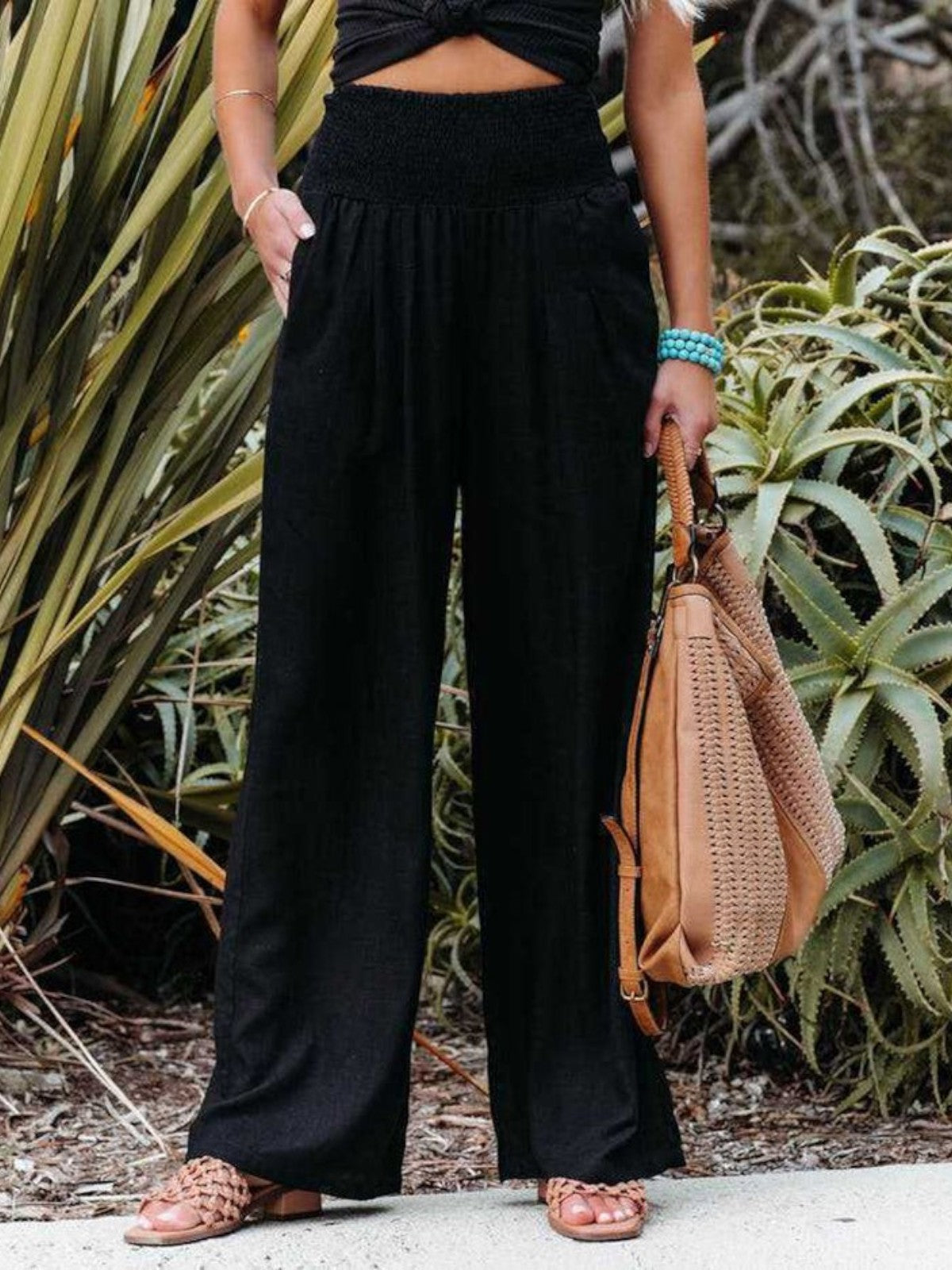 Thaliora | Relaxed Wide Leg Trousers