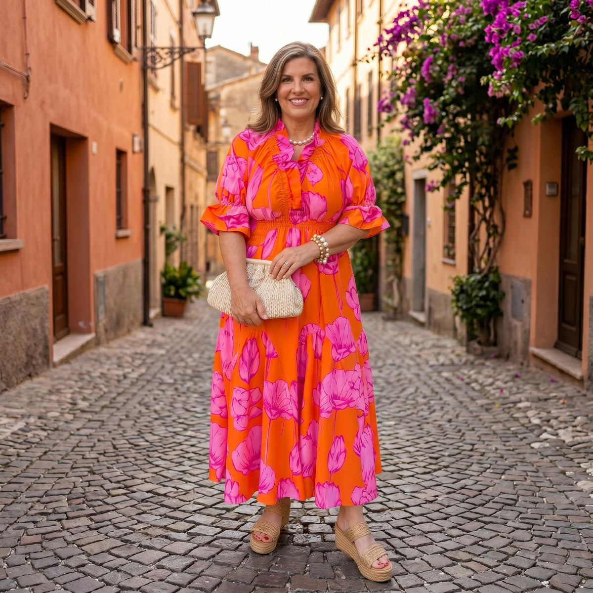 Delphine | Floral Midi Dress