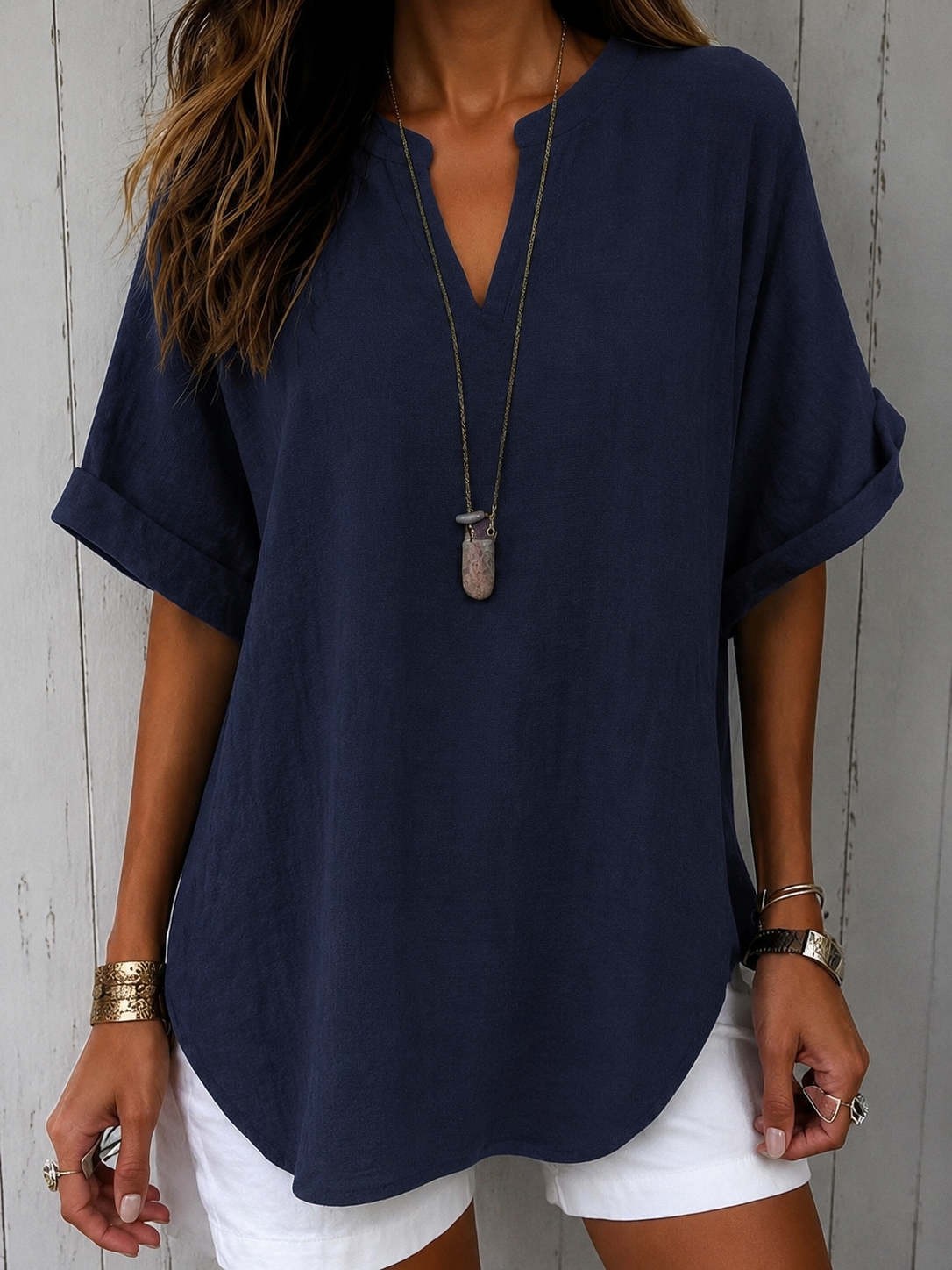 Emmeline | Simple Short-Sleeve Blouse