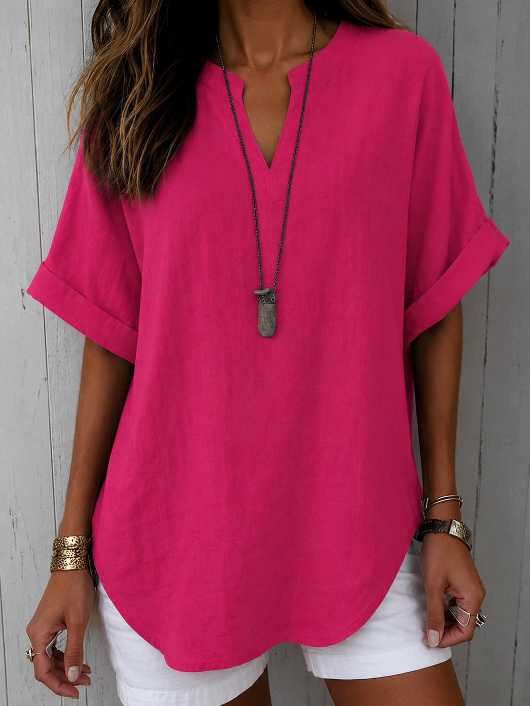 Emmeline | Simple Short-Sleeve Blouse