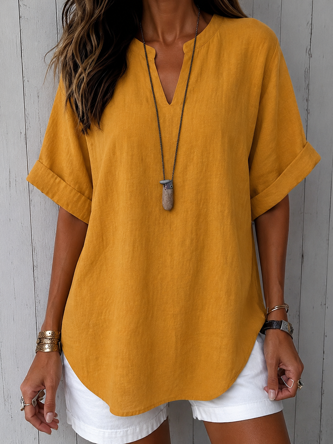 Emmeline | Simple Short-Sleeve Blouse