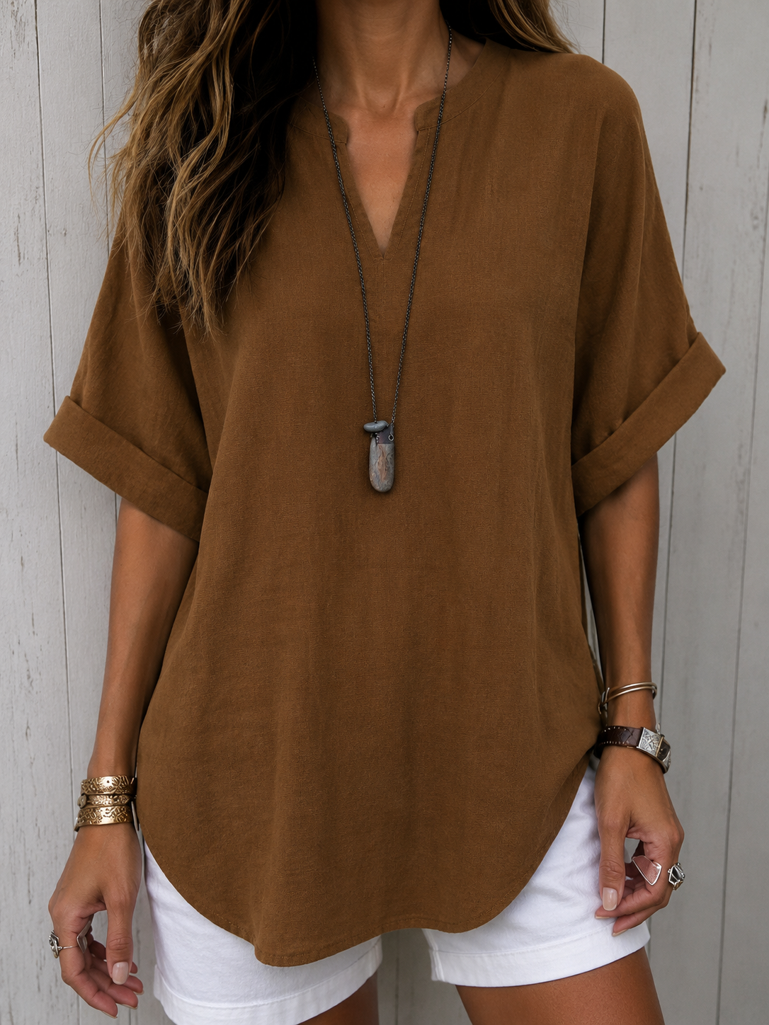 Emmeline | Simple Short-Sleeve Blouse
