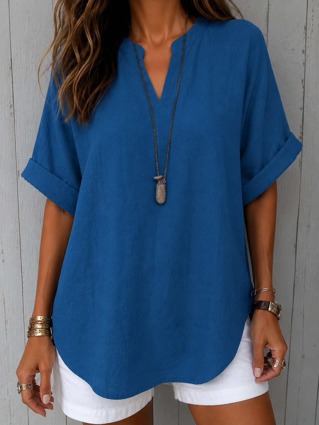Emmeline | Simple Short-Sleeve Blouse