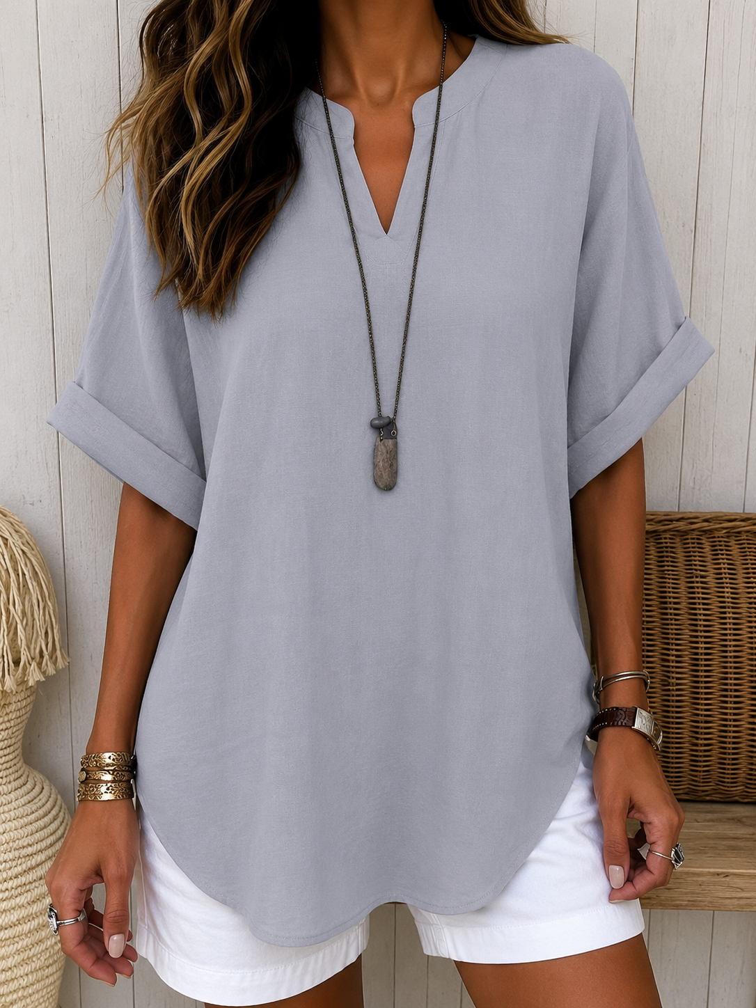Emmeline | Simple Short-Sleeve Blouse