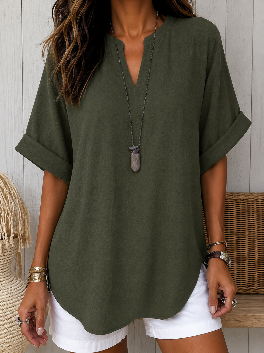 Emmeline | Simple Short-Sleeve Blouse