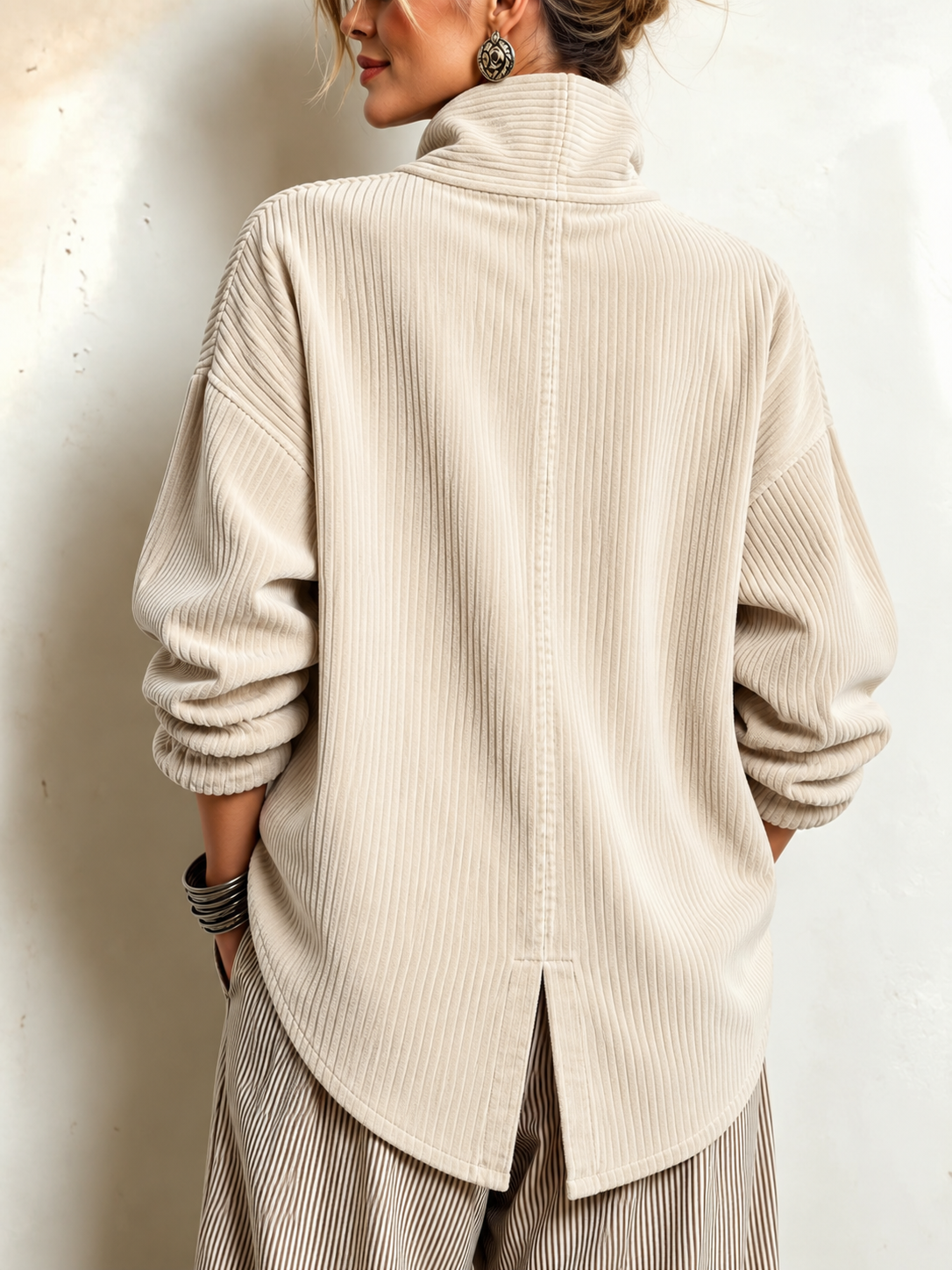 Olivia | Corduroy Button-Up Top