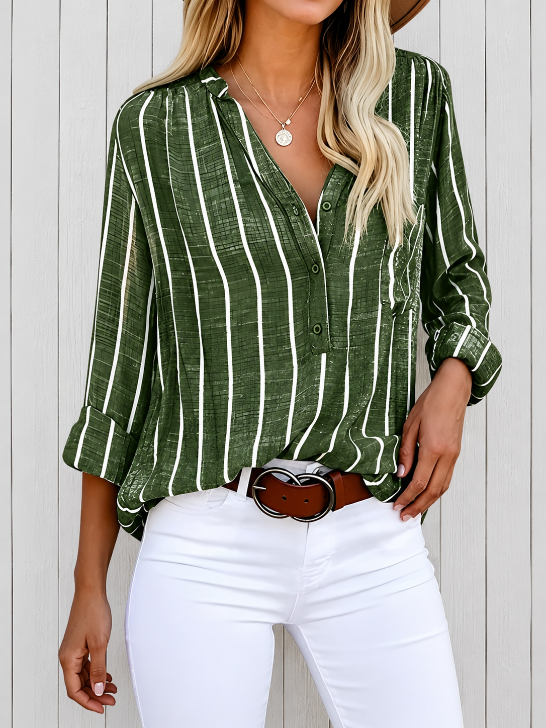 Lilac | Striped Blouse