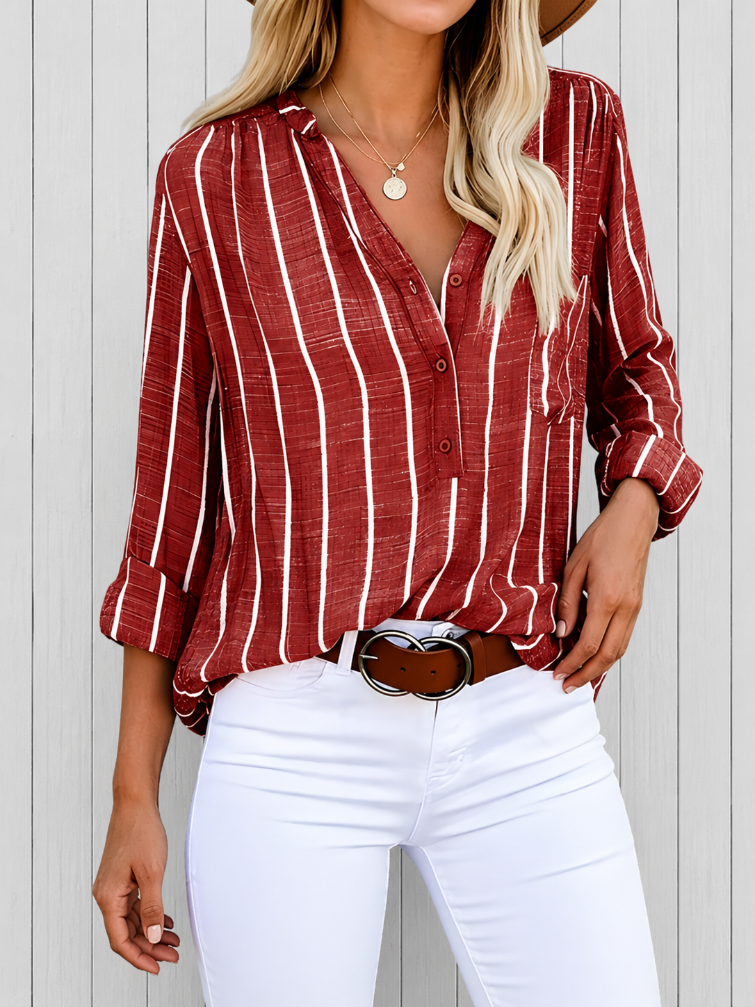 Lilac | Striped Blouse