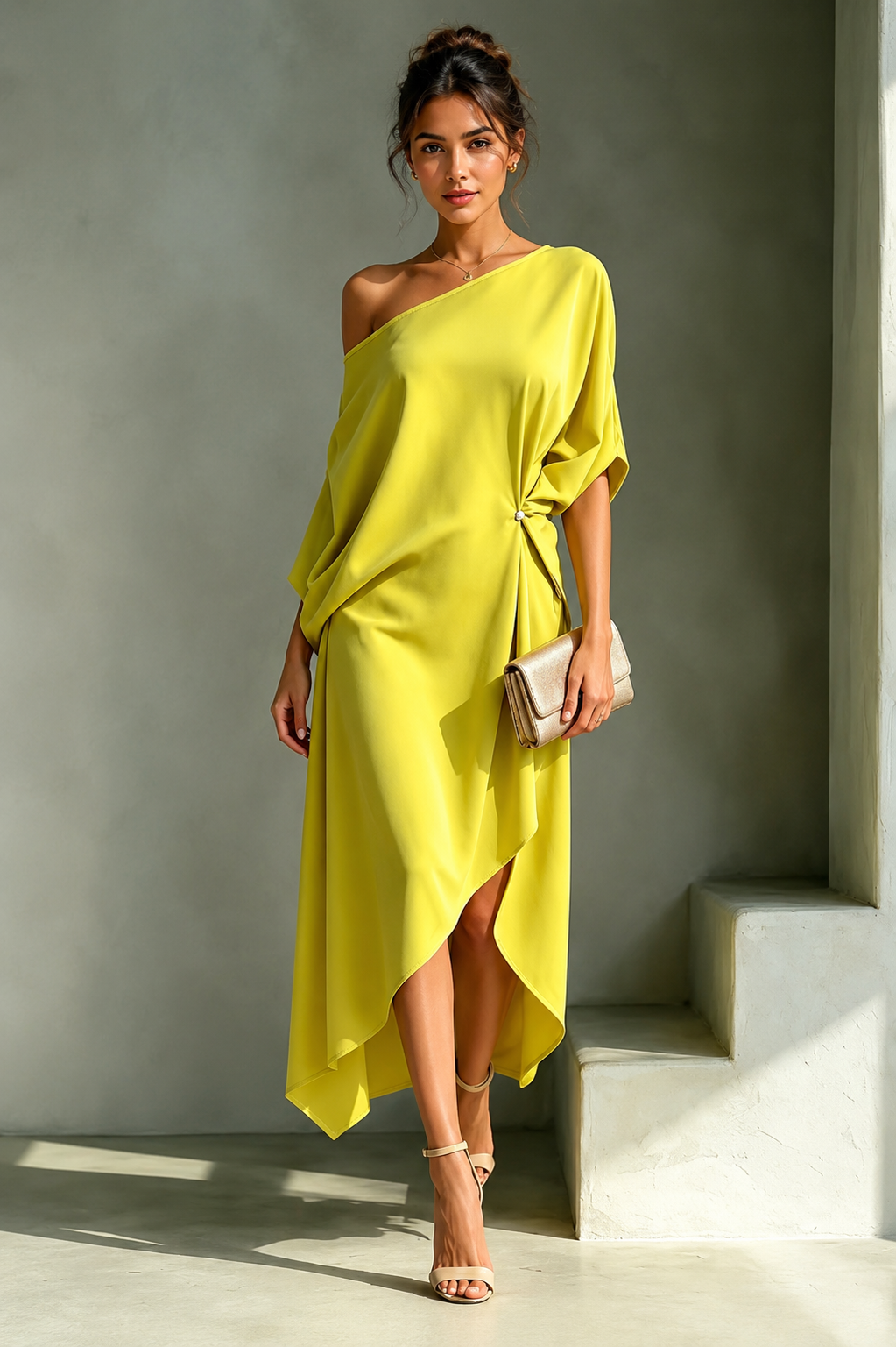 Camila | Asymmetric Midi Dress