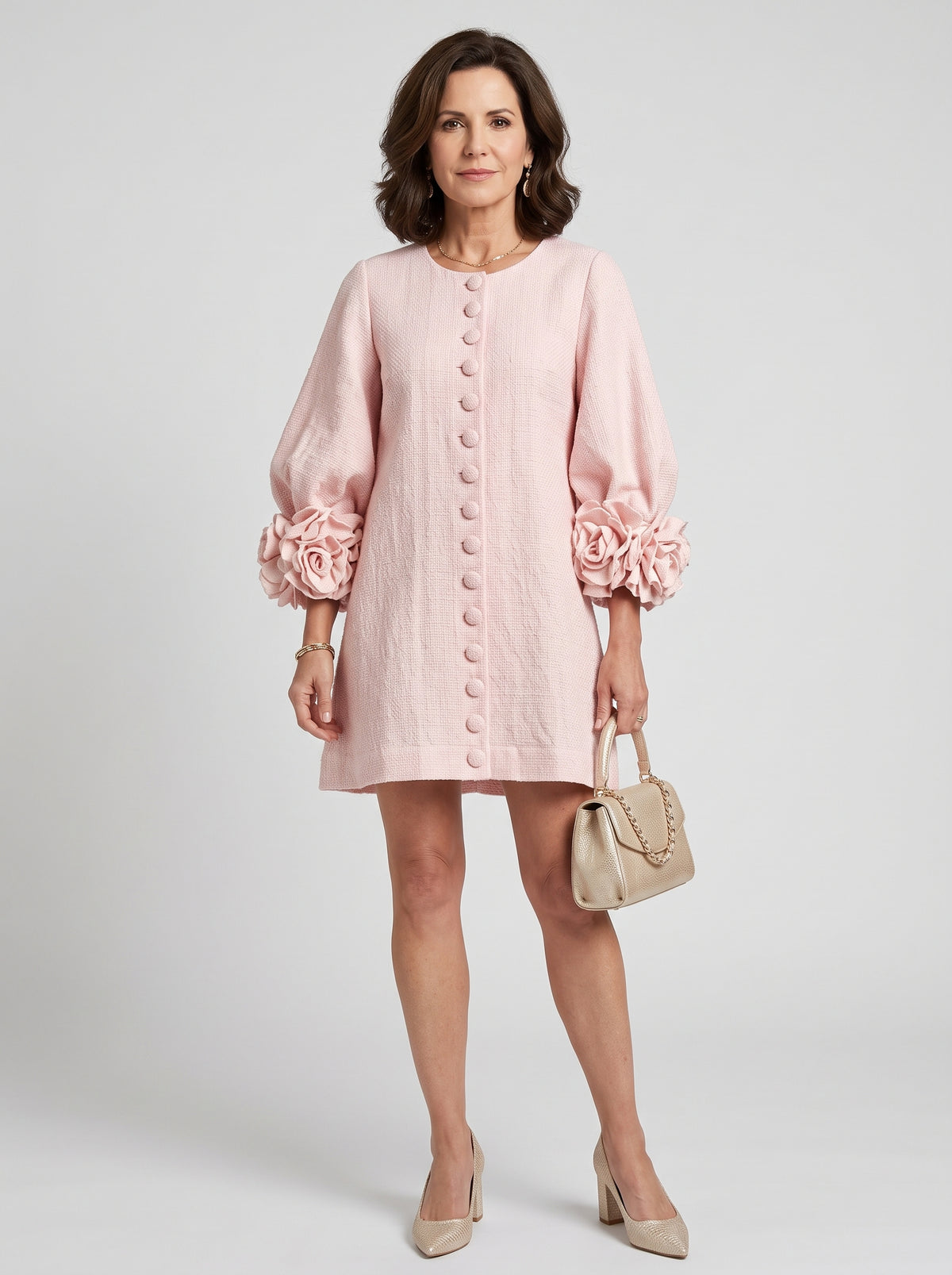 Florence™ | Abito Mini a Fiori con Bottone