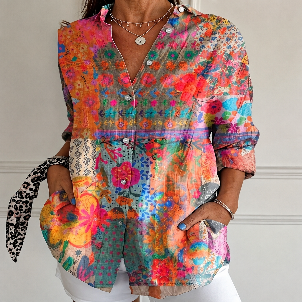 Charlotte | Coral Meadow Blouse