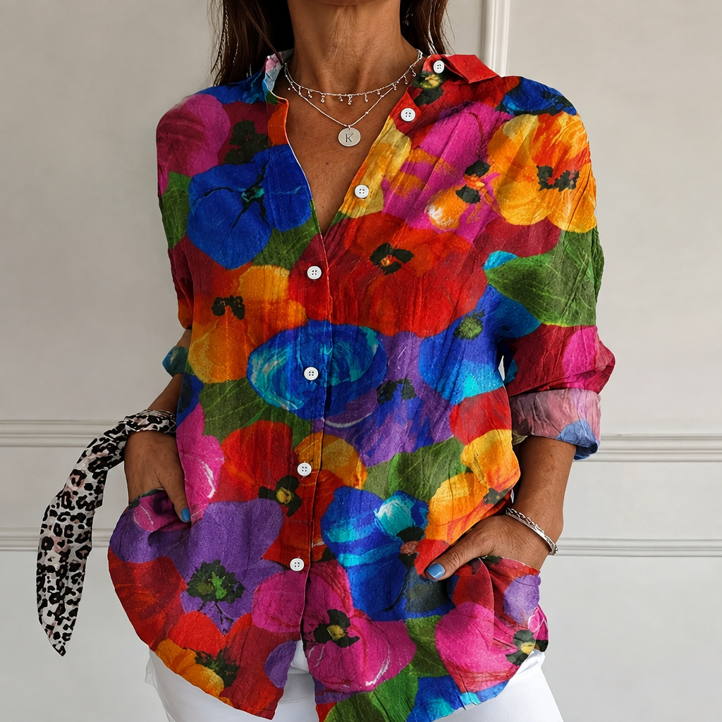 Brooke | Tropical Splash Blouse