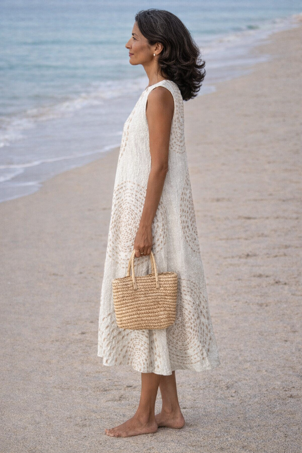 Luna | Sleeveless Midi Dress with Pockets