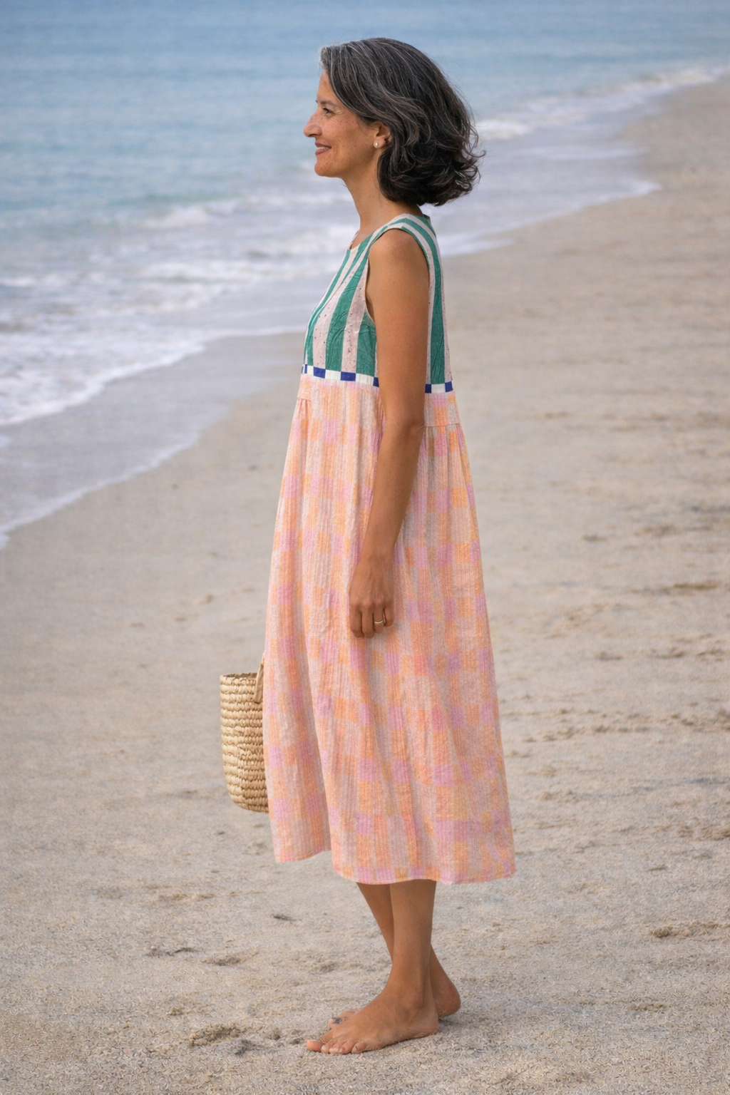 Lilia | Pastel Stripe Midi Dress