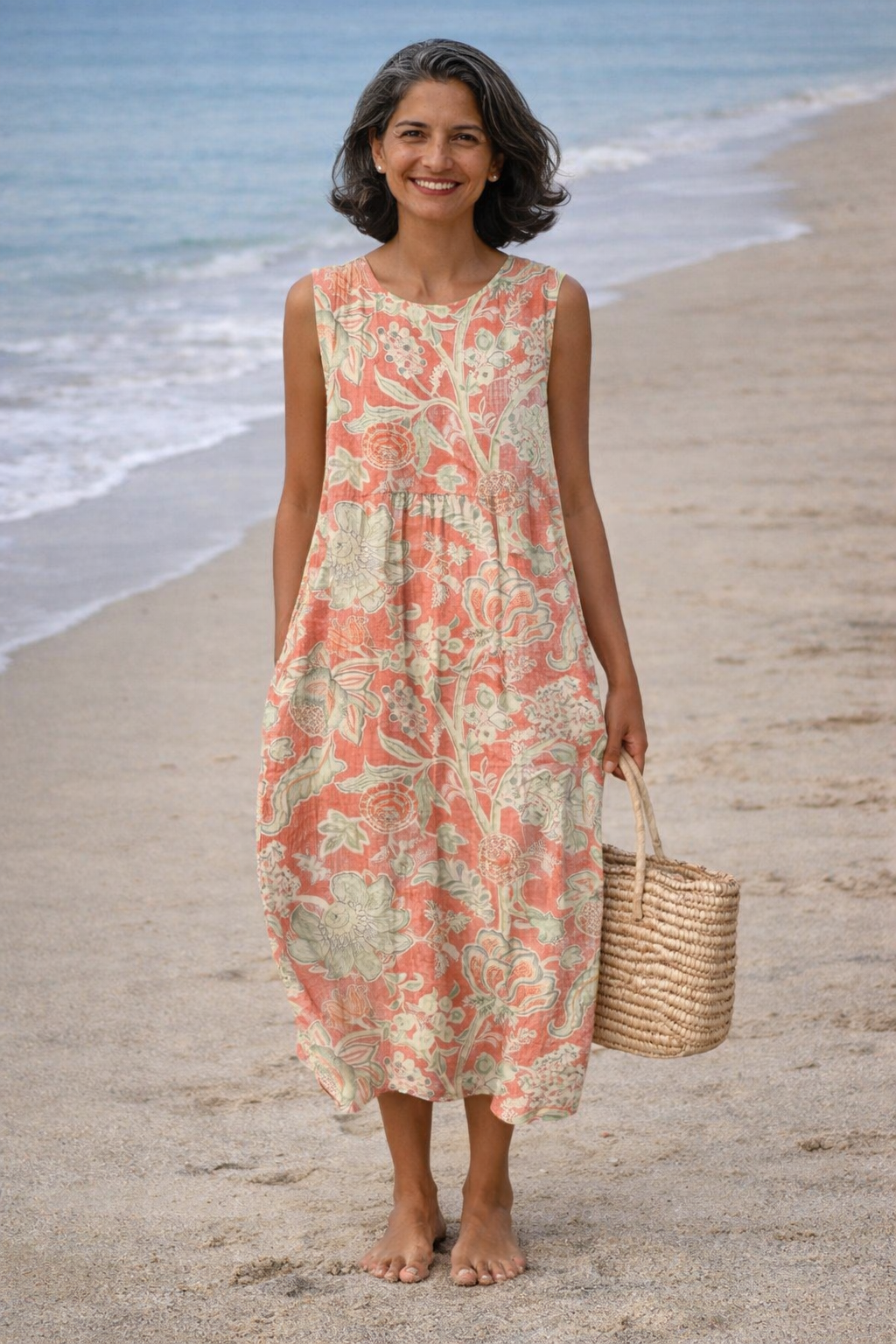 Belén | Delicate Floral Midi Dress