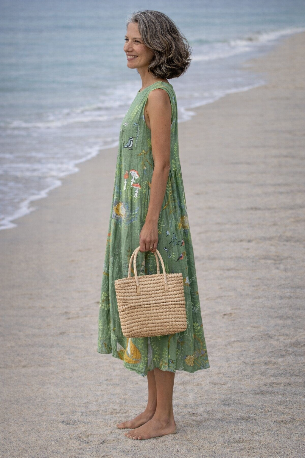 Esperanza | Woodland Print Midi Dress