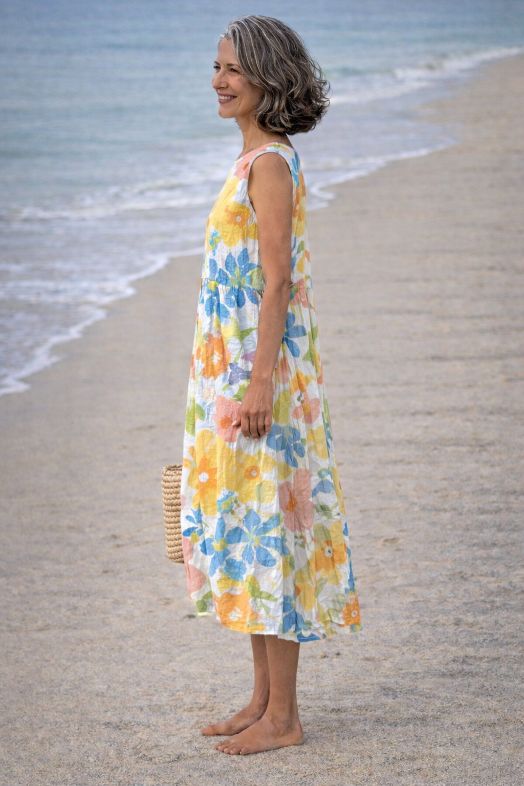 Ella | Pastel Floral Midi Dress