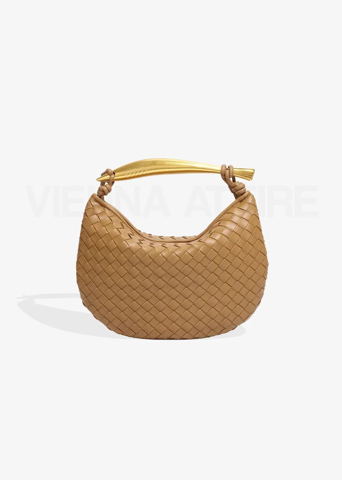 Alessandra | Woven Bag with Gold Handle