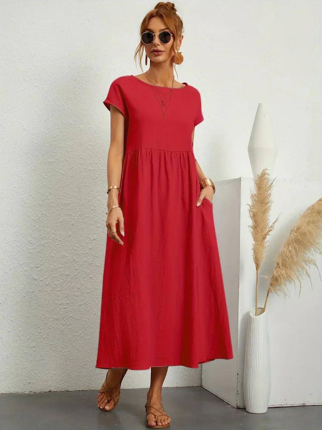 Gabrielle | Fluid Midi Dress