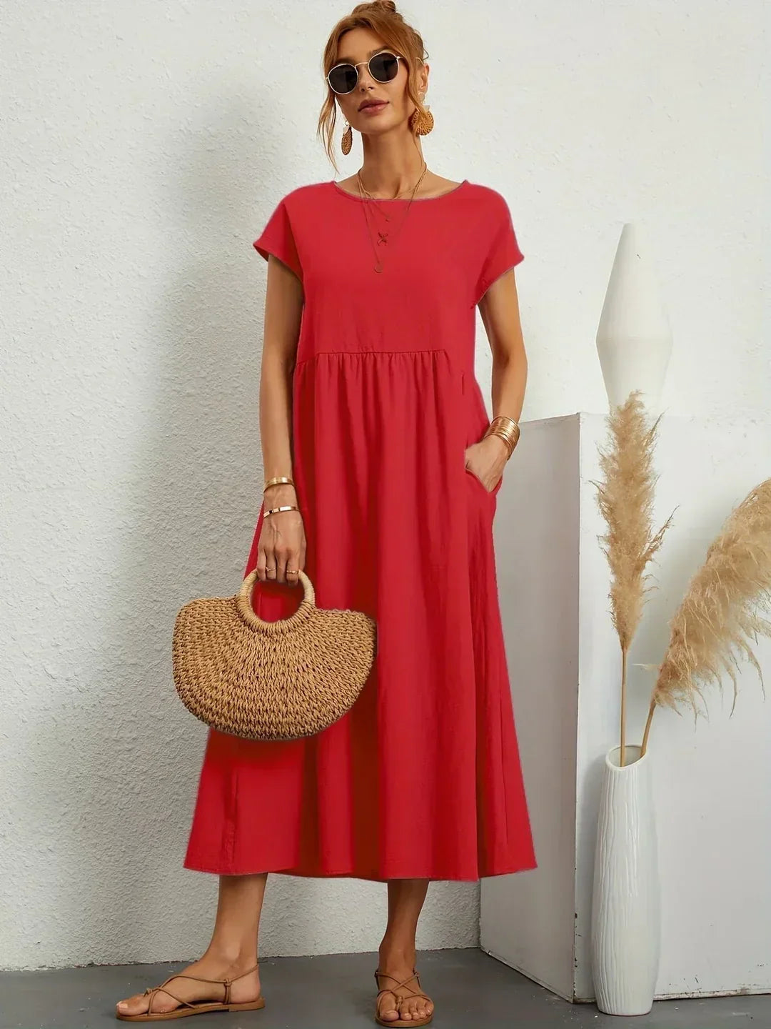 Gabrielle | Fluid Midi Dress