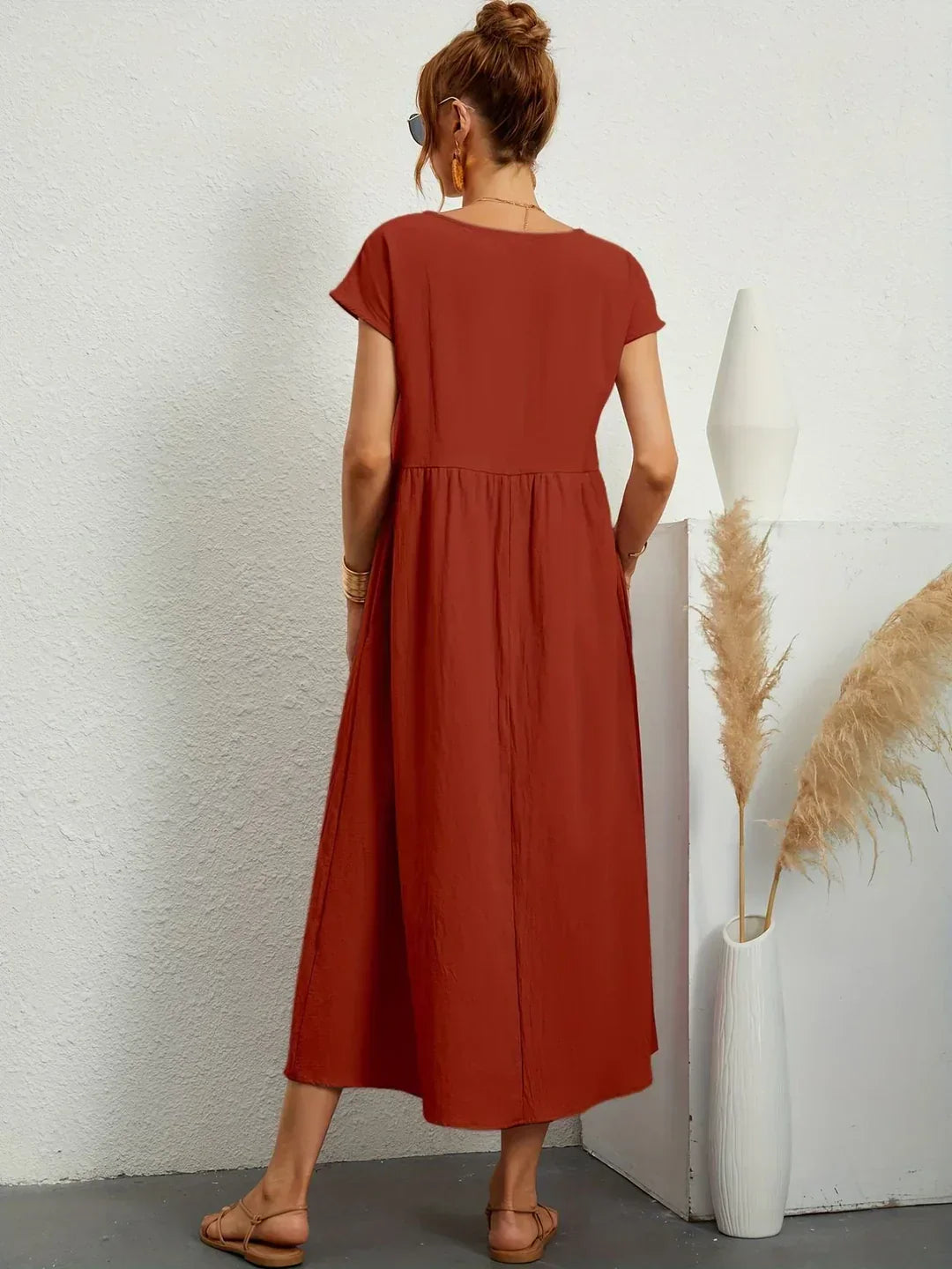 Gabrielle | Fluid Midi Dress