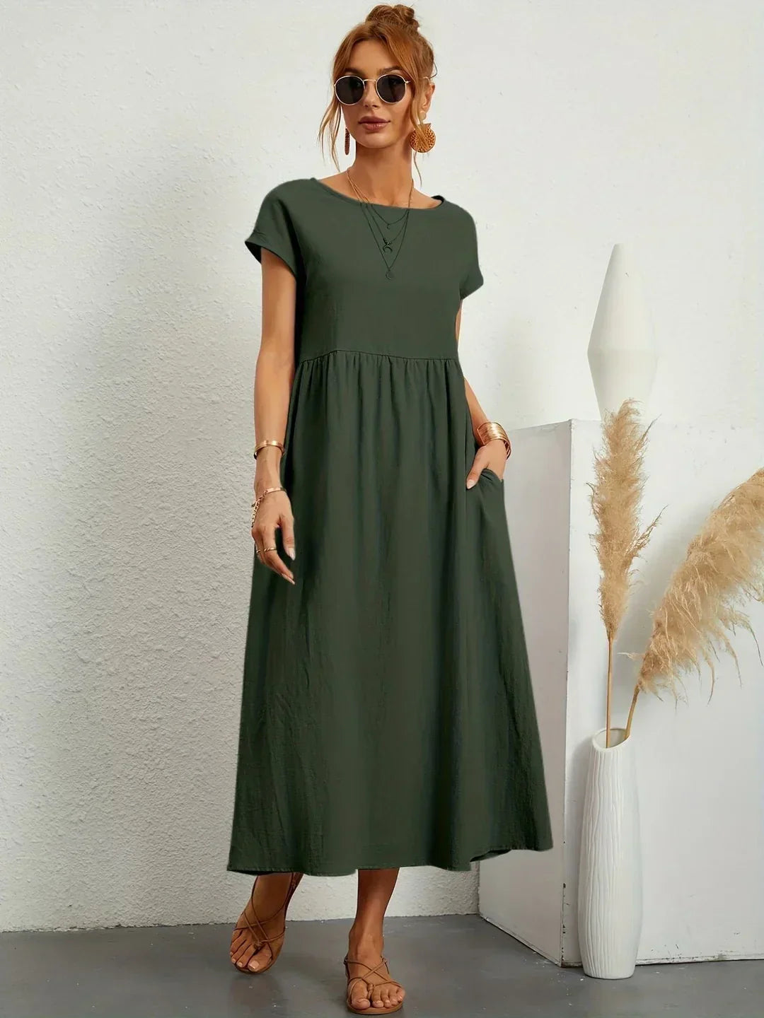 Gabrielle | Fluid Midi Dress