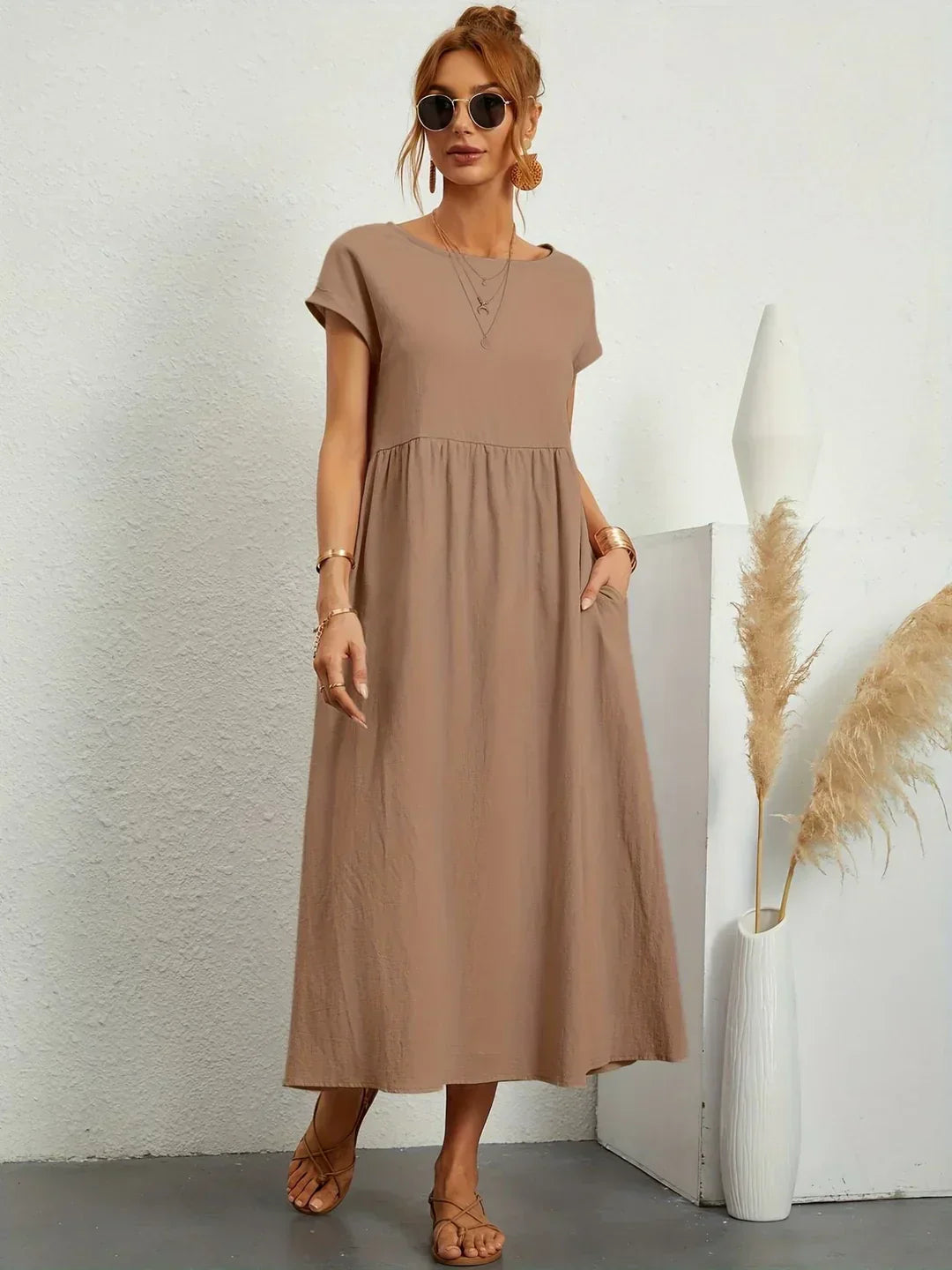 Gabrielle | Fluid Midi Dress