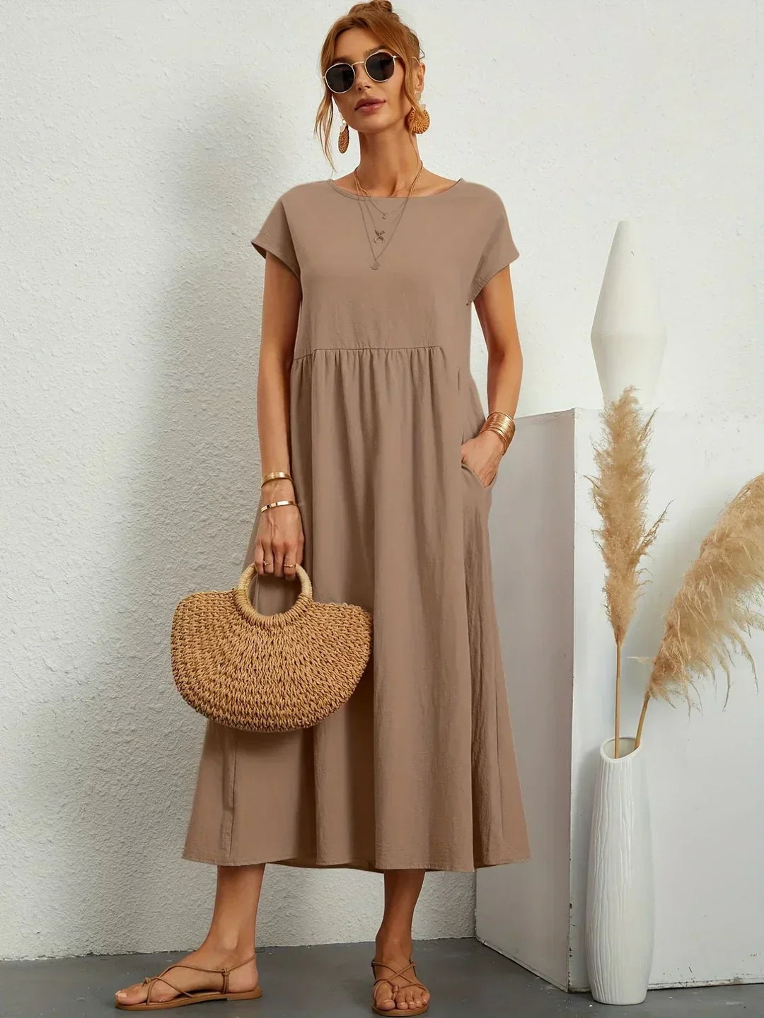 Gabrielle | Fluid Midi Dress