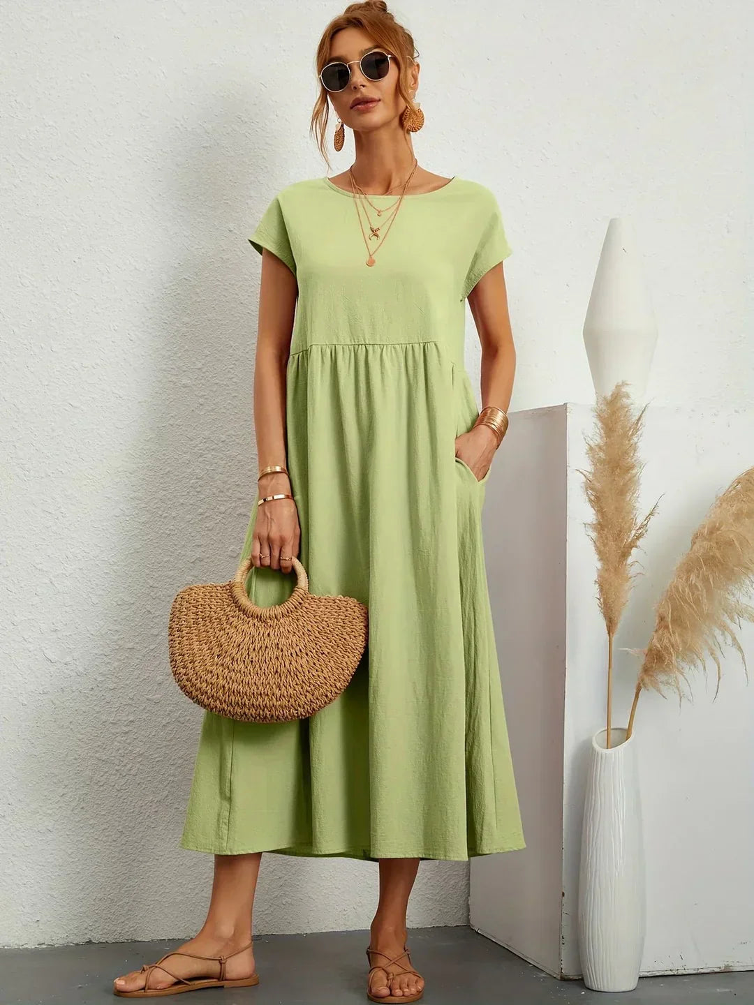 Gabrielle | Fluid Midi Dress