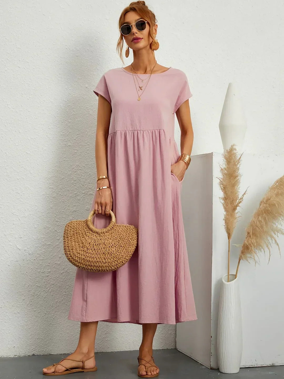 Gabrielle | Fluid Midi Dress