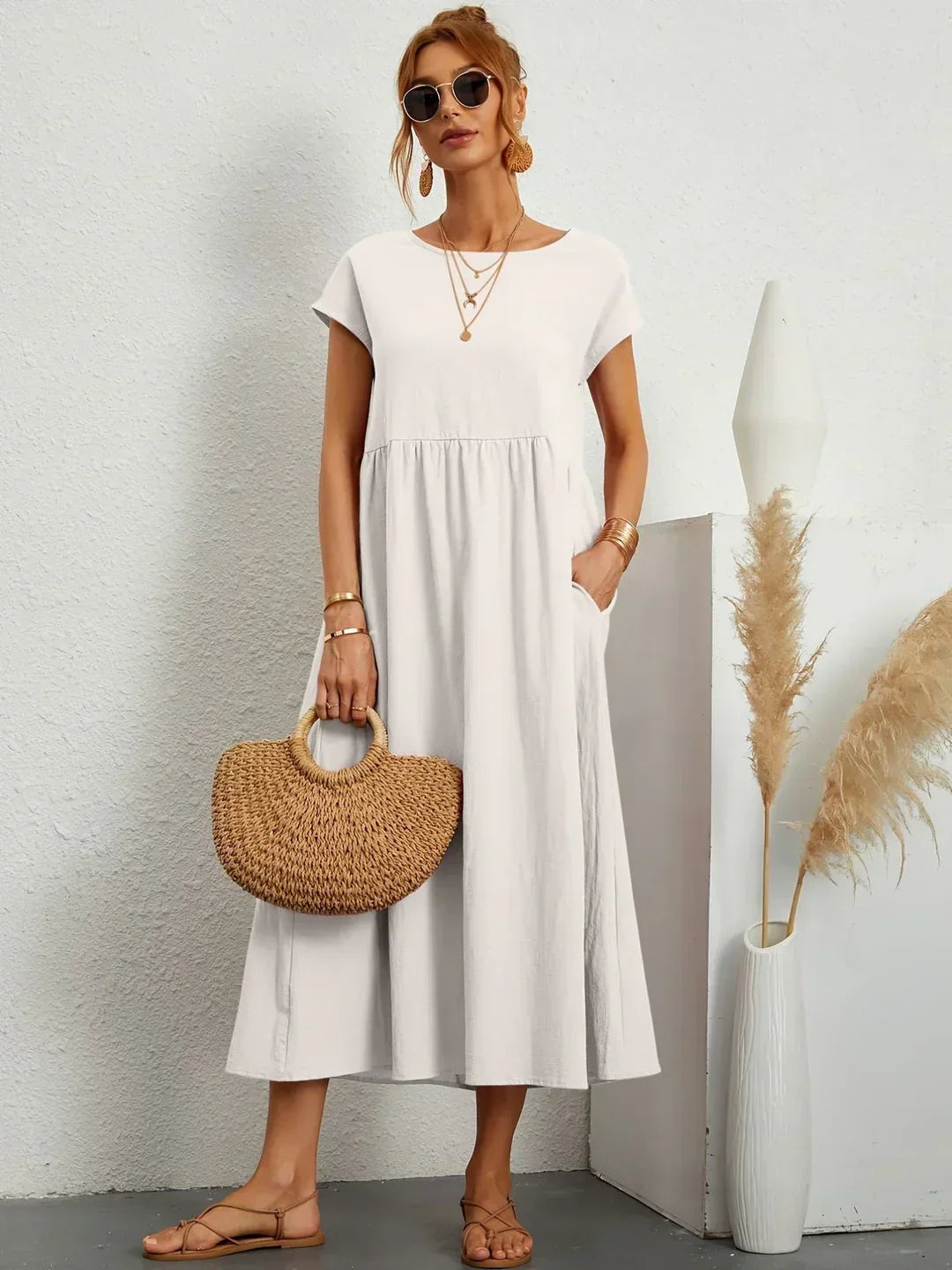 Gabrielle | Fluid Midi Dress
