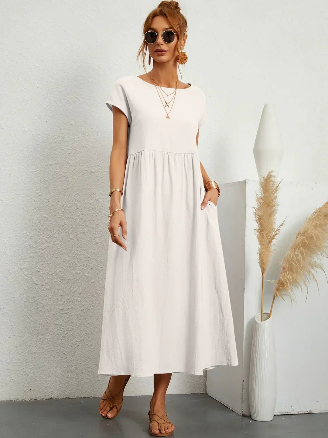 Gabrielle | Fluid Midi Dress