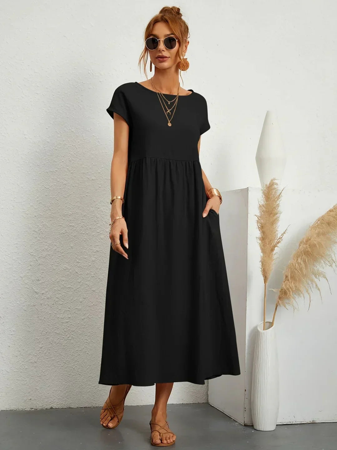Gabrielle | Fluid Midi Dress