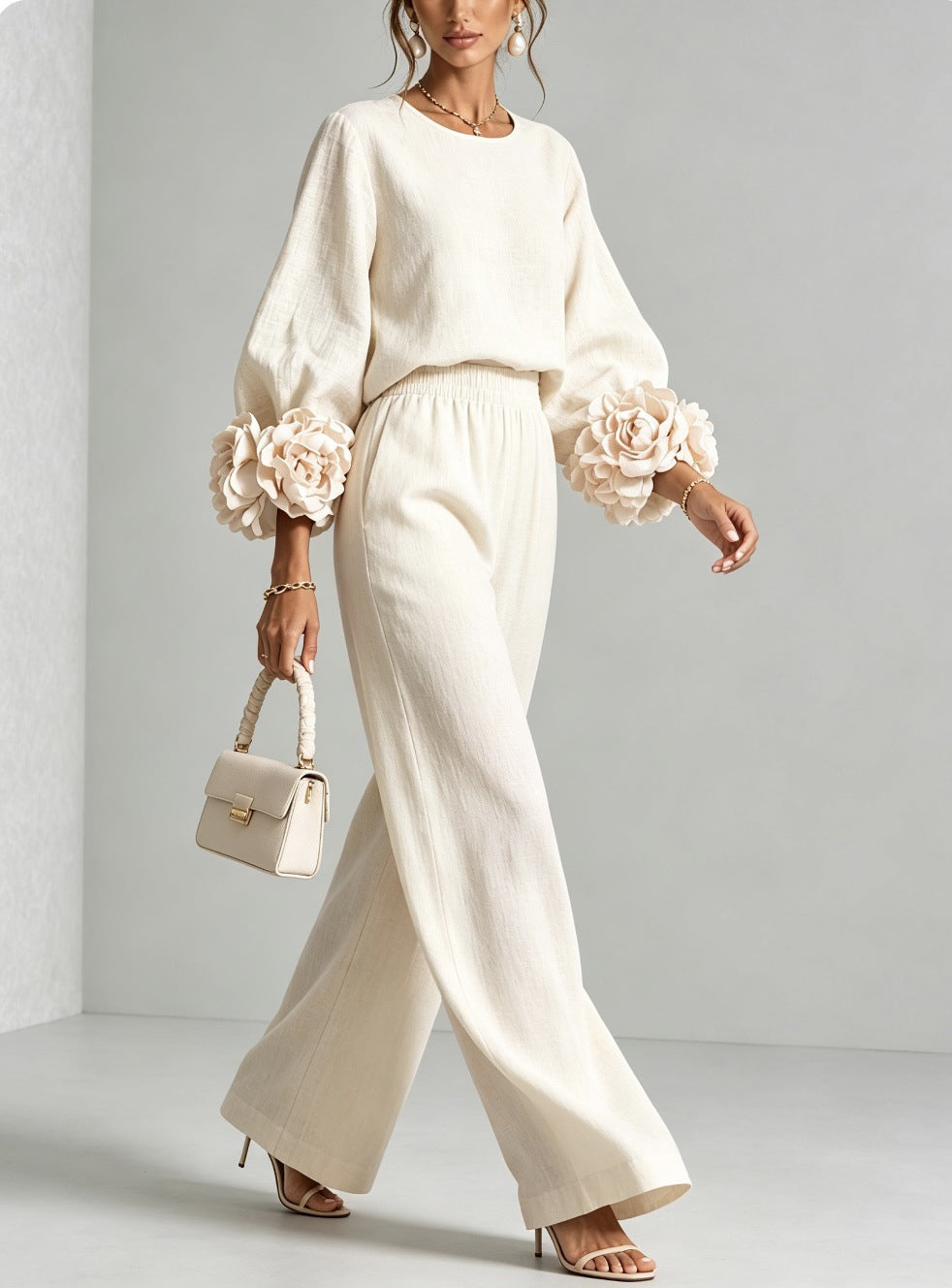 ROSALIE | SET DUE PEZZI CON POLSINI FLOREALI
