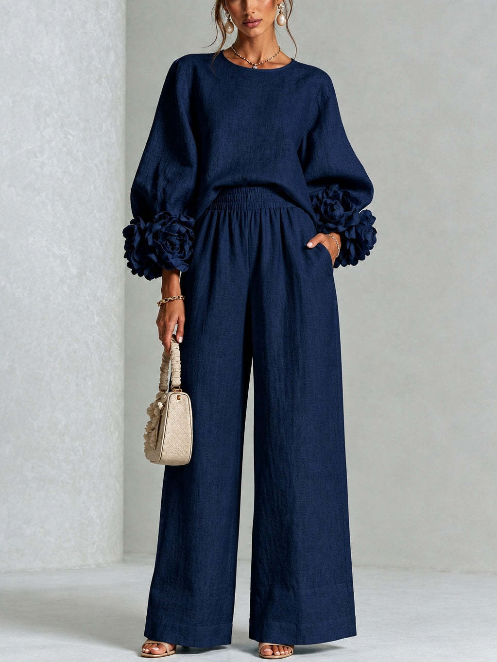ROSALIE | SET DUE PEZZI CON POLSINI FLOREALI