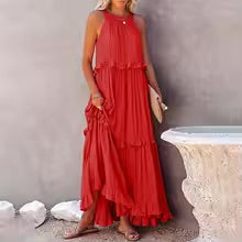 Amalia | Pleated Maxi Dress