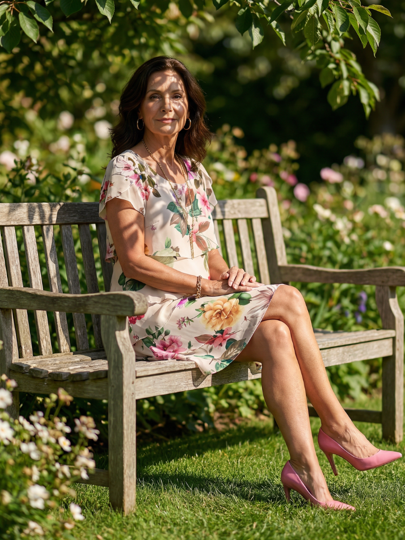 Sandra | Abito midi floreale