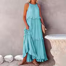 Amalia | Pleated Maxi Dress