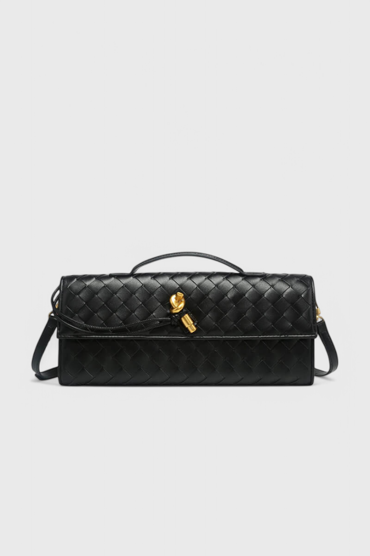 Melanie | Clutch with Gold Ribbon Detail
